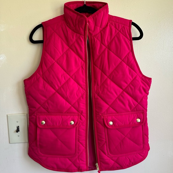 Crew Women's Bold Hibiscus Quilted Puffer Vest Small NWT